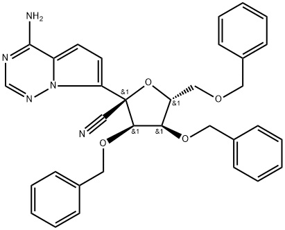 (2R,3R,4R,5R)-2-(4-aminopyrrolo[2,1-f][1,2,4]triazin-7-yl)-3,4-bis(benzyloxy)-5-(( benzyloxy)methyl)tetrahydrofuran-2-carbonitrile
