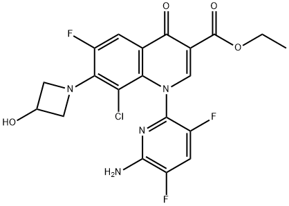 1-(6-Amino-3,5-difluoro-2-pyridinyl)-8-chloro-6-fluoro-1,4-dihydro-7-(3-hydroxy-1-azetidinyl)-4-oxo-3- quinolinecarboxylic acid ethyl ester