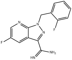 1H-Pyrazolo[3,4-b]pyridine-3-carboximidamide, 5-fluoro-1-[(2-fluorophenyl)methyl]-