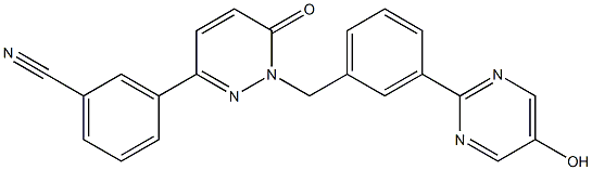 3-(1-(3-(5-hydroxypyrimidin-2-yl)benzyl)-6-oxo-1,6-dihydropyridazin-3-yl)benzonitrile