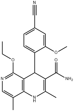4-(4-Cyano-2-methoxyphenyl)-5-ethoxy-2,8-dimethyl-1,4-dihydro-1,6-naphthyridine-3-carboxamide