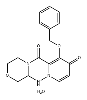 7-(benzyloxy)-3,4,12,12a-tetrahydro- 1H-[1,4]oxazino[3,4-c]pyrido[2,1-f][1,2,4]triazine- 6, 8-dione, hemihydrate