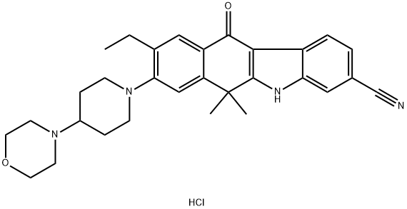 9-ethyl-6,6-diMethyl-8-(4-Morpholinopiperidin-1-yl)-11-oxo-5a,6,11,11a-tetrahydro-5H-benzo[b]carbazole-3-carbonitrile hydrochloride