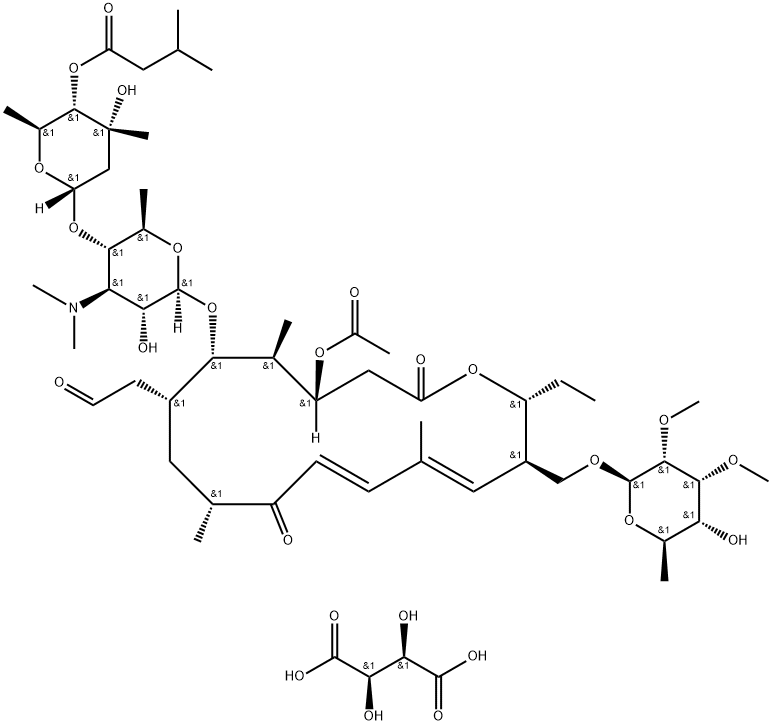 Acetylisovaleryl tylosin tartrate