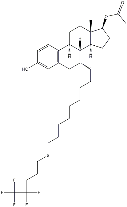 Estra-1,3,5(10)-triene-3,17-diol,7-[9-[(4,4,5,5,5-pentafluoropentyl)thio]nonyl]-,17-acetate,(7a ,17b)-