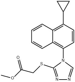 Methyl 2-((4-(4-cyclopropylnaphthalen-1-yl)-4H-1,2,4-triazol-3-yl)thio)acetate