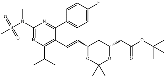 tert-Butyl 6-[(1E)-2-[4-(4-fluorophenyl)-6-(1-methylethyl)-2-[methyl(methylsulfonyl)amino]-5-pyrimidinyl]ethenyl]-2,2- dimethyl-1,3-dioxane-4-acetate